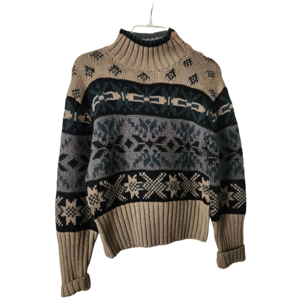 Vintage sweater hand knit size‎ small